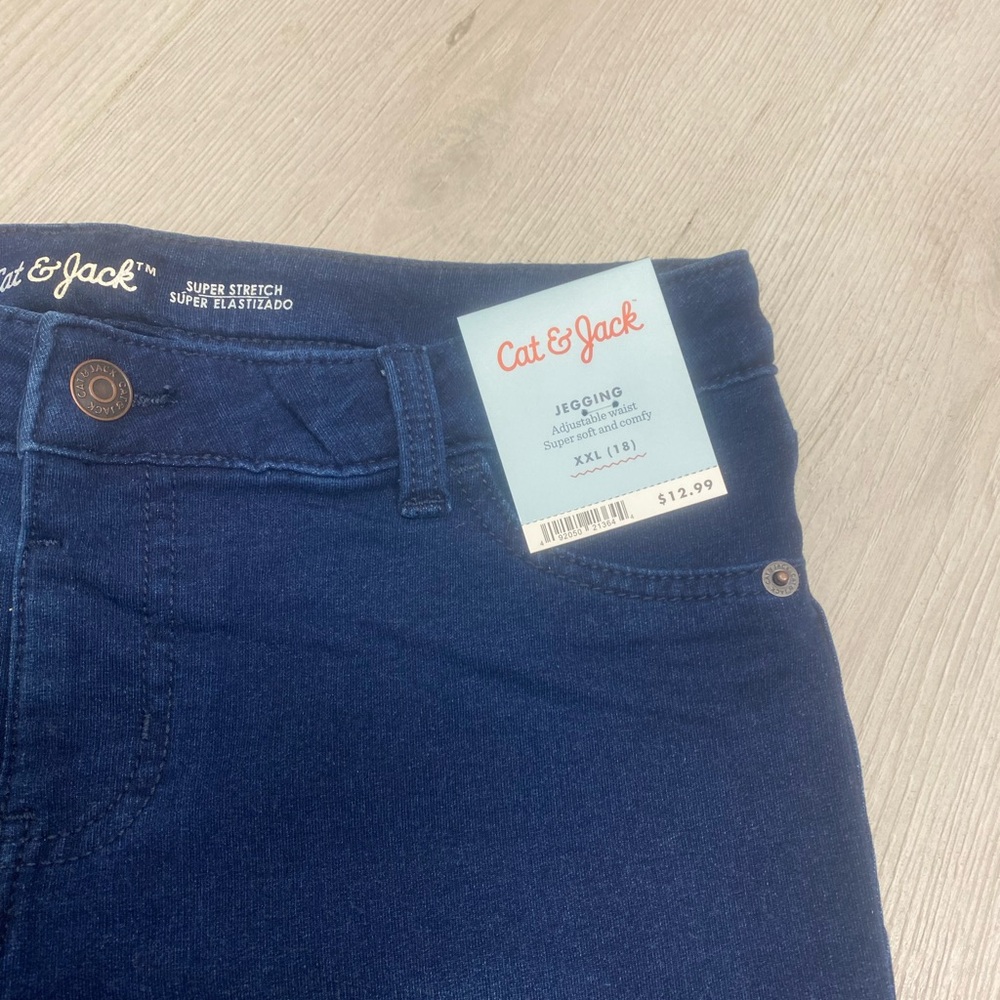 Cat & Jack Dark Navy Jegging Leggings for Girls - Picture 5 of 7